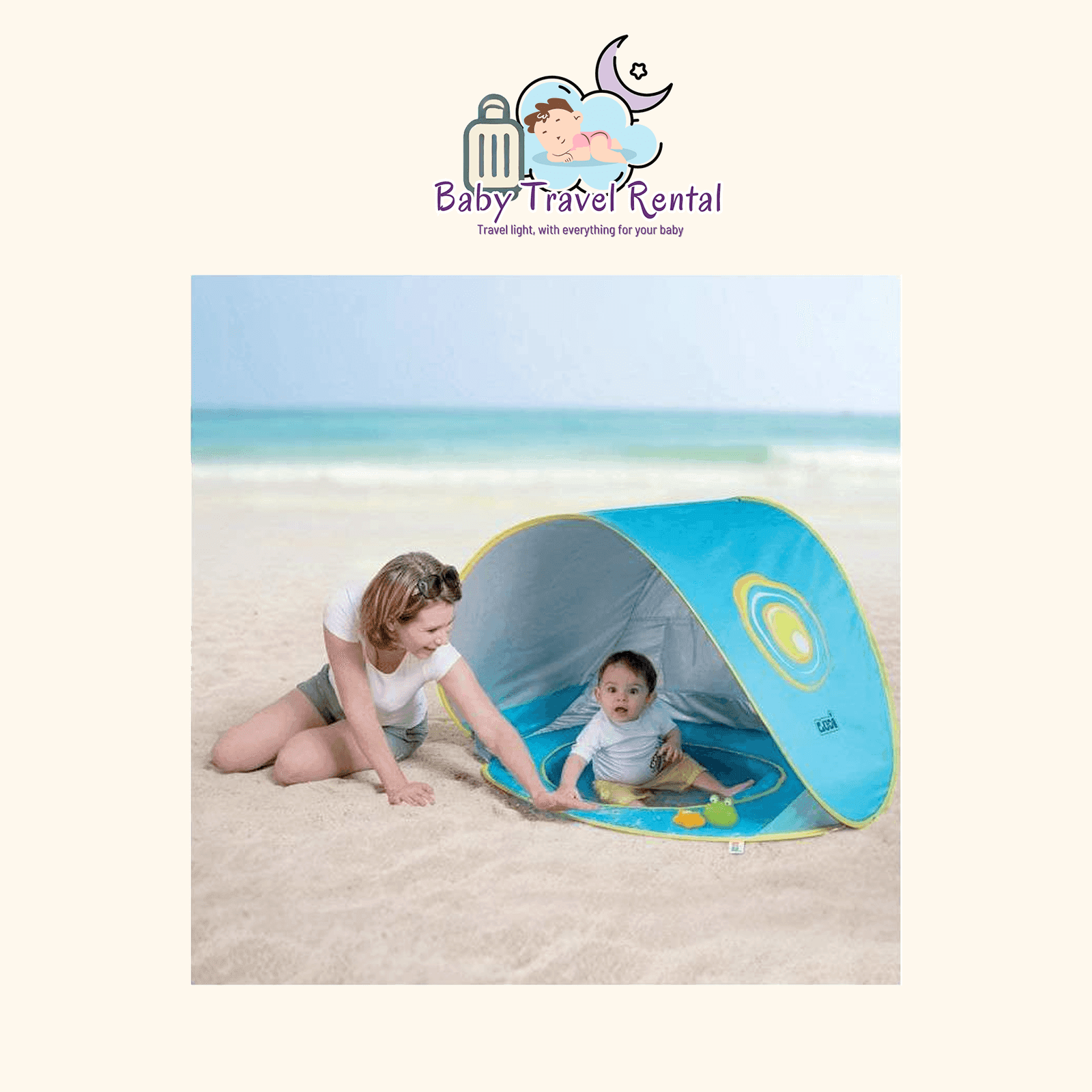 Noleggio tenda da spiaggia per bebè anti-UV UPF 50+ a Tenerife