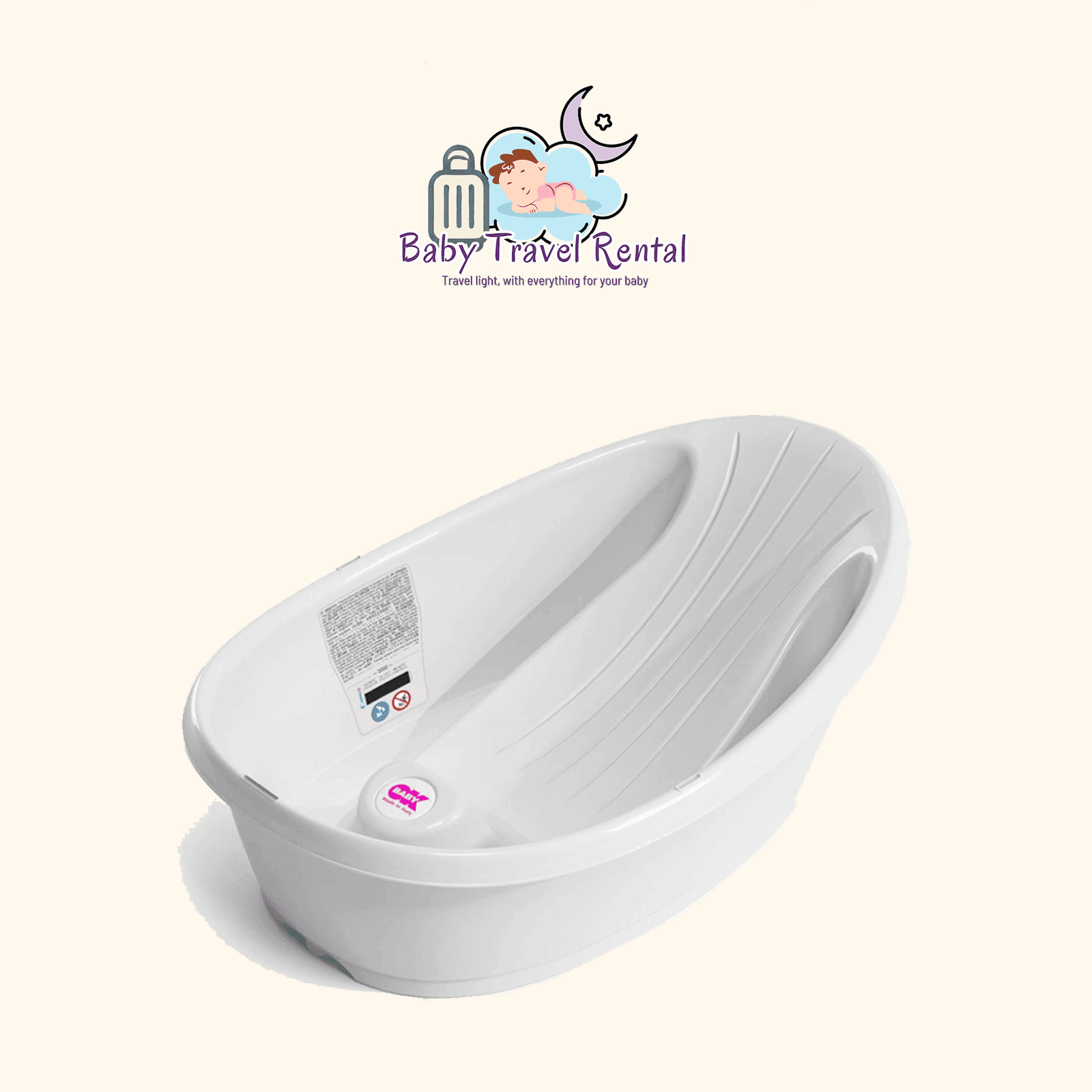 Miete einer ergonomischen Babybadewanne in Wellenform für 0–12 Monate auf Teneriffa