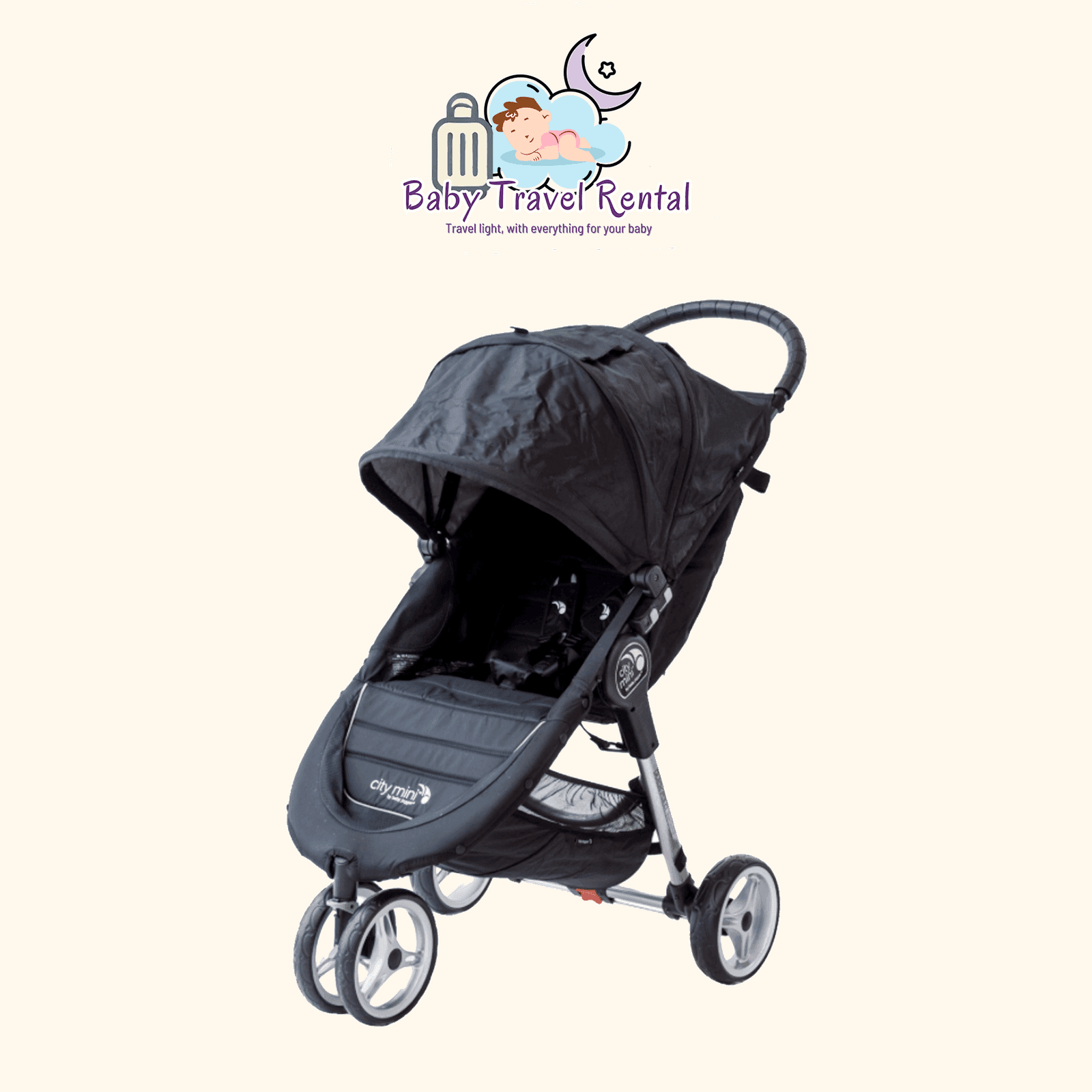 Rental of Baby Jogger City Mini 3-wheel stroller 0–22 kg in Tenerife