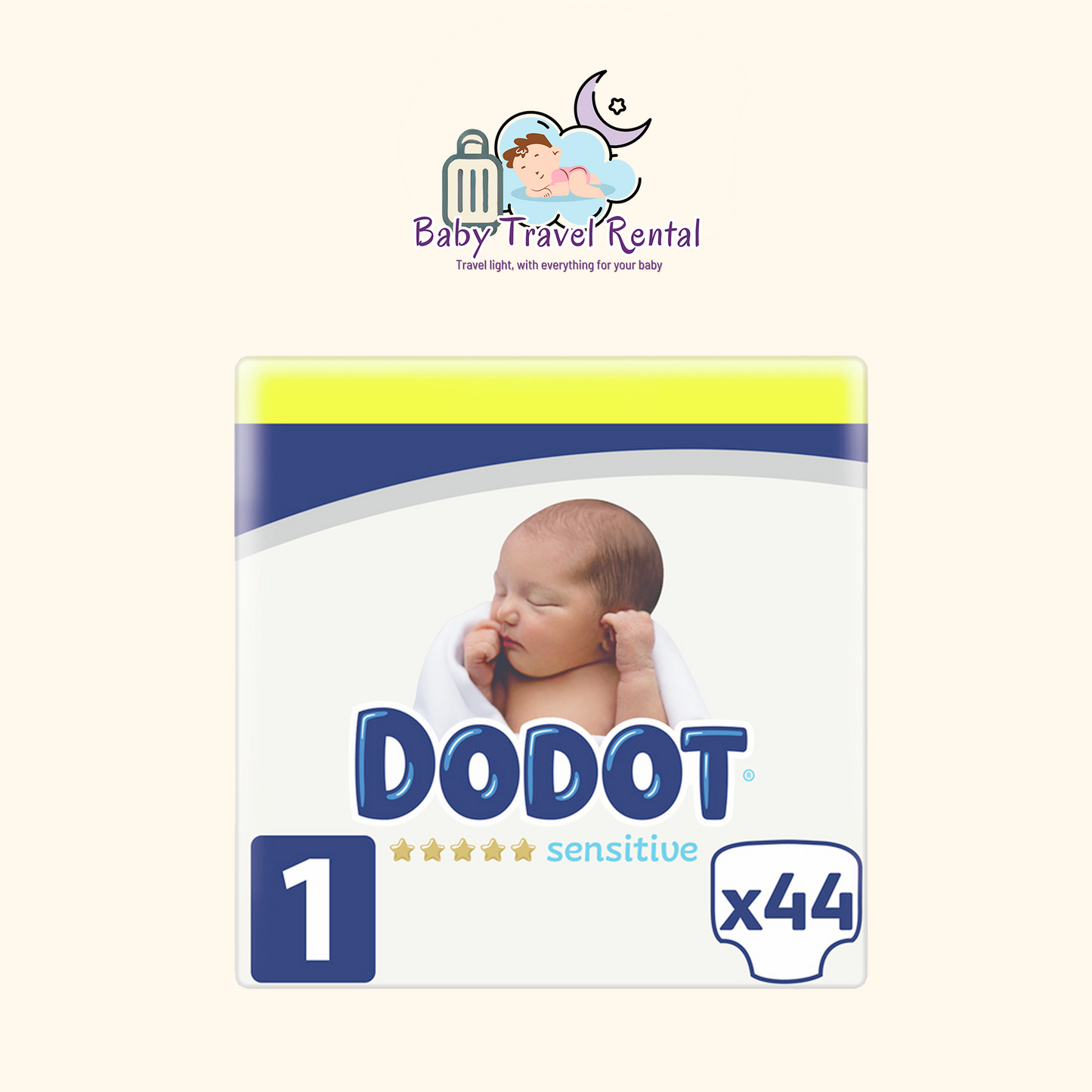 44 Dodot Diapers 2 to 5 Kg size 1 sensitive