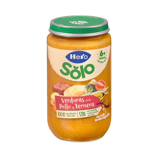 Papilla verduritas con Pollo y ternera +6 meses